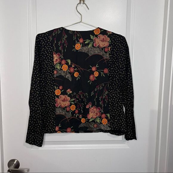 Button Front Long Sleeve Blouse - Picture 4 of 7